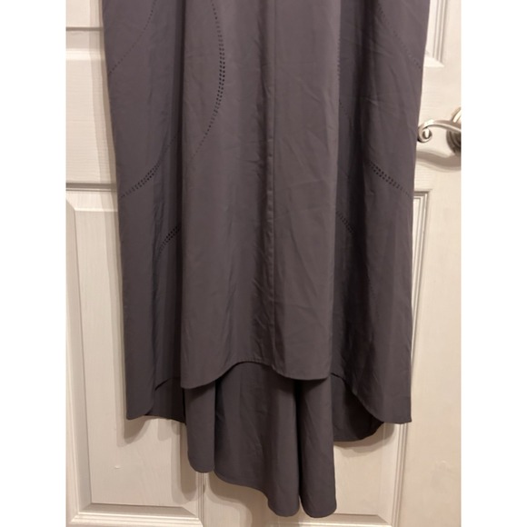 Athleta Presidio Laser Cut Dress Medium Asymmetric Maxi Racer Back Athleisure - Picture 5 of 11